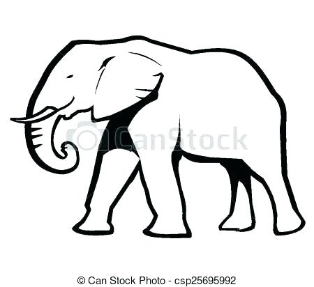 450x412 Elephant Outline Drawing Elephant Drawing Outline Download