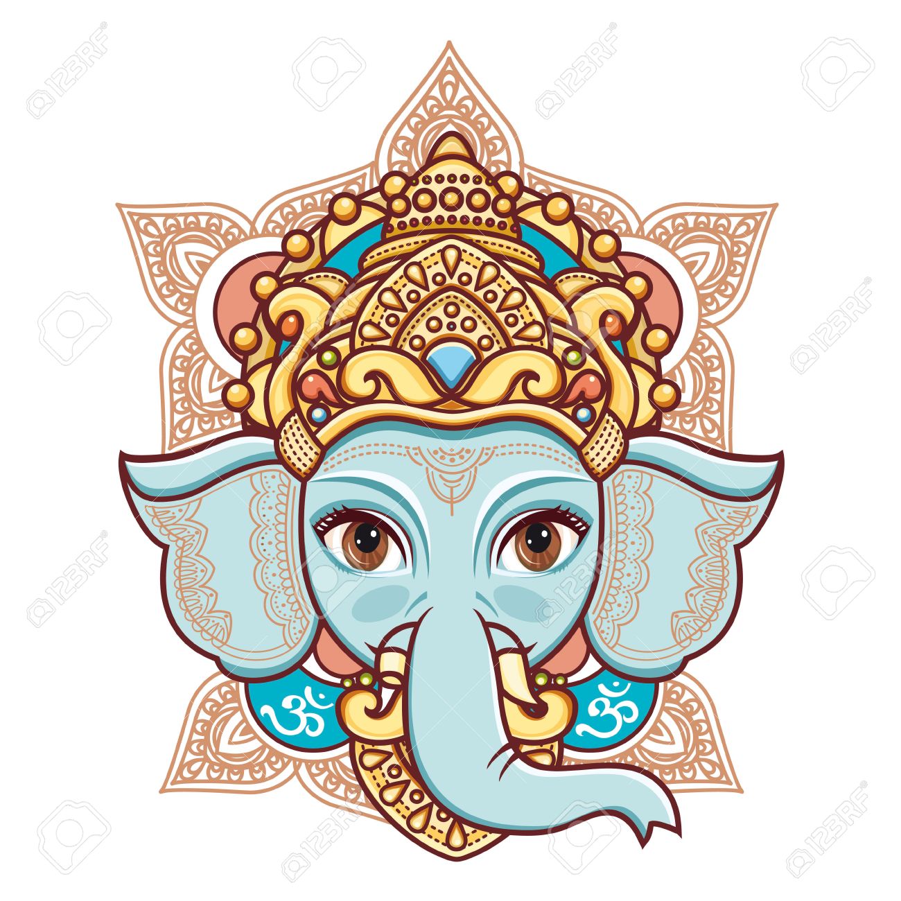 1300x1300 Huge Collection Of 'hindu Elephant God Drawing' Download More