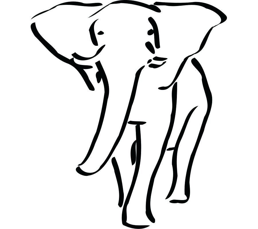900x800 outline elephant baby elephant outline drawing vector outline