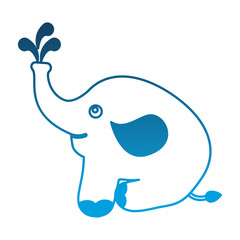 240x240 Cute Baby Elephant Sitting Animal Vector Illustration Drawing