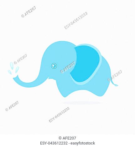 431x470 illustration elephant spraying stock photos and images age fotostock