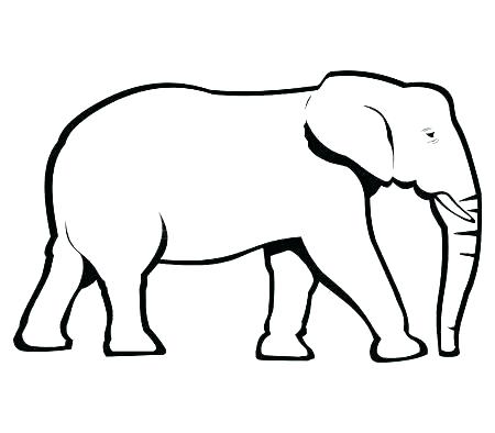 450x394 Elephant Drawing Outline At Free For Personal Use African Best