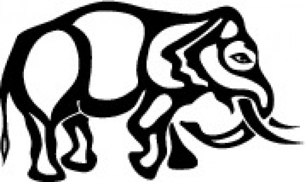 626x374 Lateral Elephant Tattoo Vector Free Download