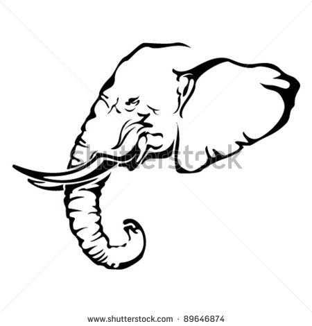 450x470 African Elephant Tattoo