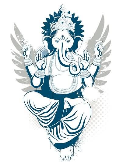 404x536 The Ganesh Elephant God Tattoo Design