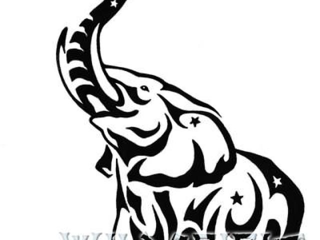 640x480 Elephant Clipart Tribal