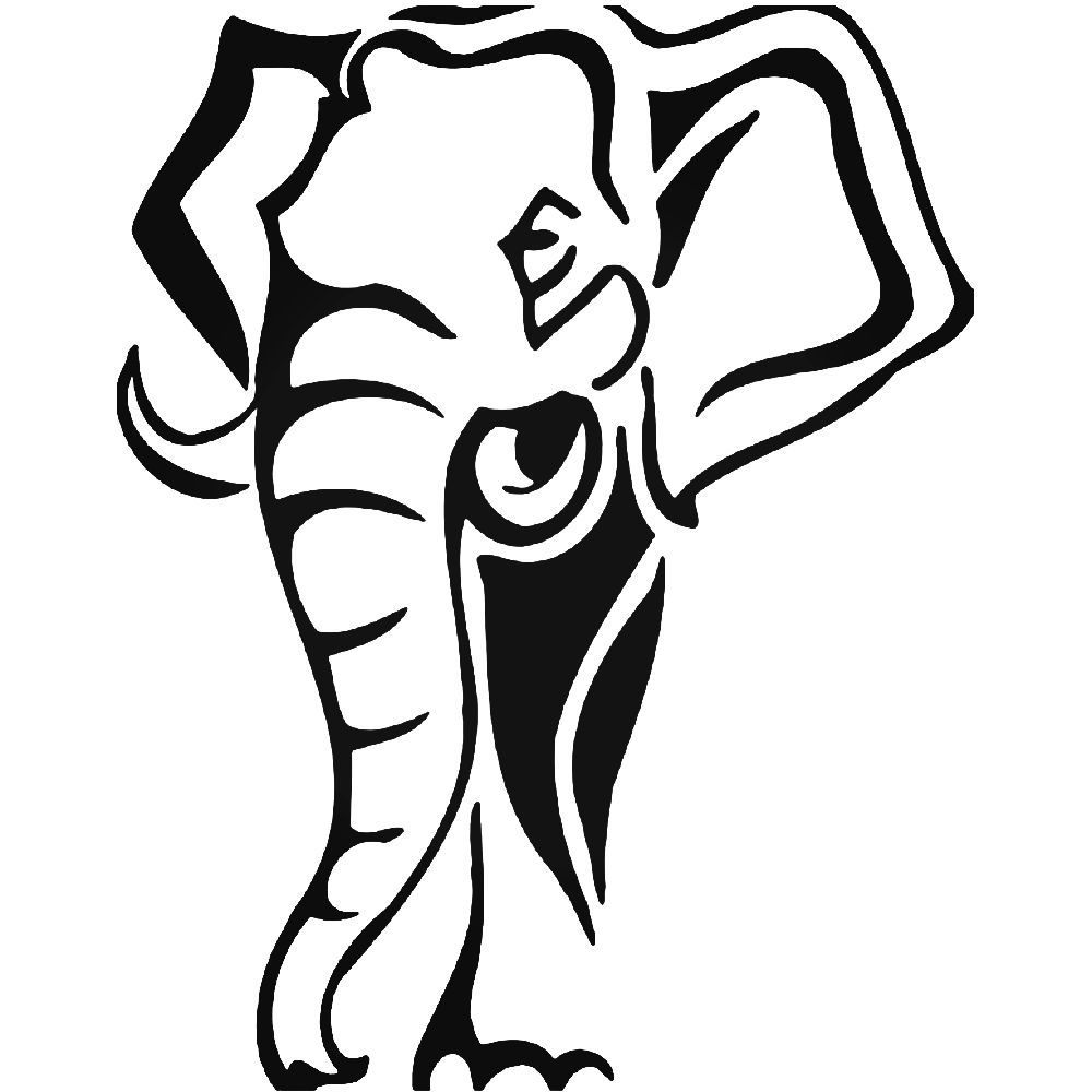 1000x1000 Tribal Elephant Vinyl Decal Sticker