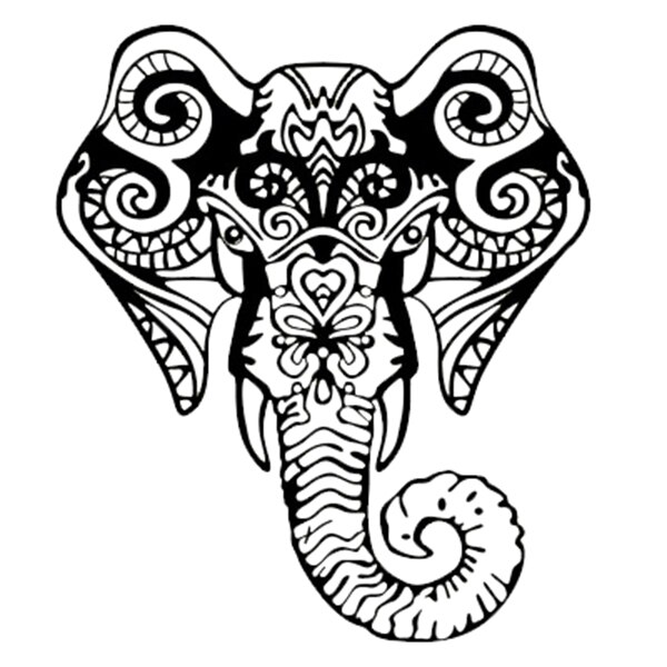 600x600 Detail Feedback Questions About Wall Decals Indian Elephant Tribal