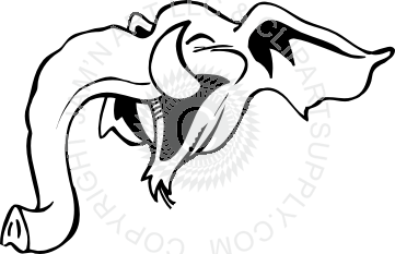 361x233 Elephant Head With Long Trunk