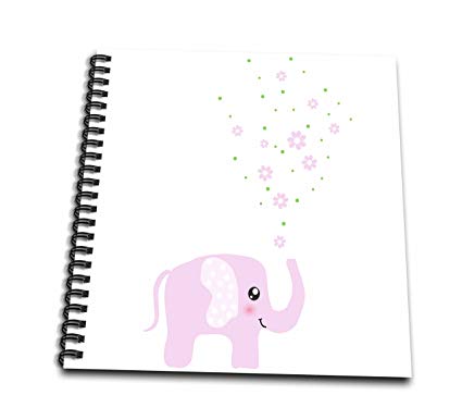 425x386 Db Cute Pink Elephant Blowing Flowers