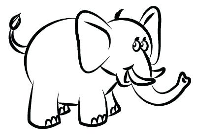 400x284 Cute Elephant Drawing Step