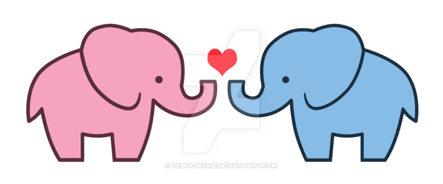 900x375 Elephants In Love Drawing
