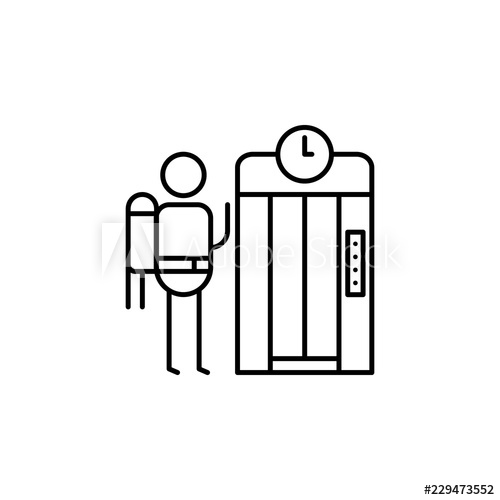 500x500 Elevator, Traveler Icon Element Of People In Travel Line Icon