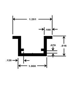 250x300 Aluminum Elevator Mouldings