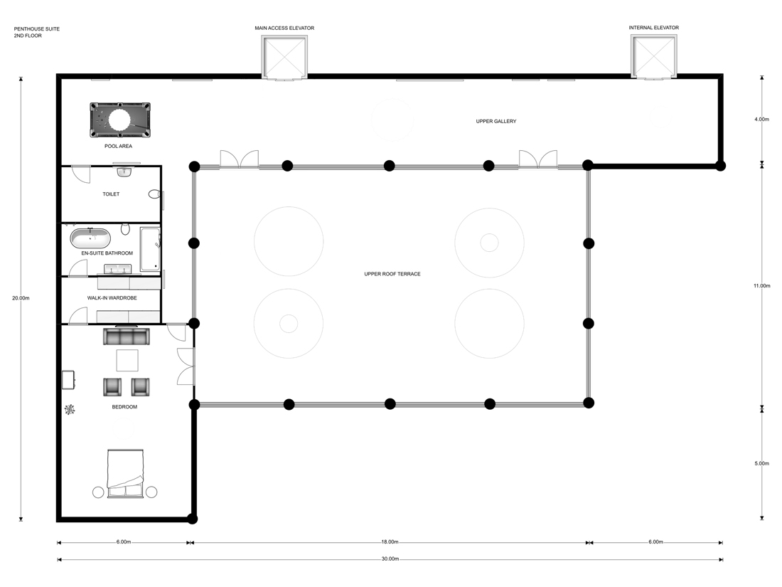 1100x825 Hotel Penthouse Suite Design Model Ross Clements