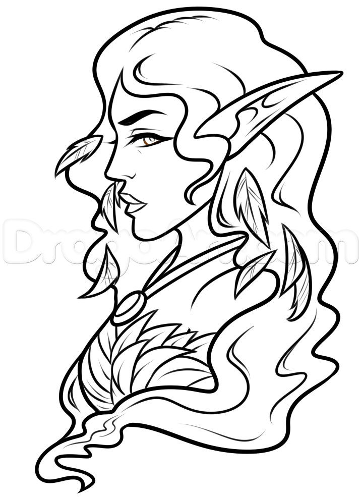 716x985 Easy Elf Drawing Lesson, Step