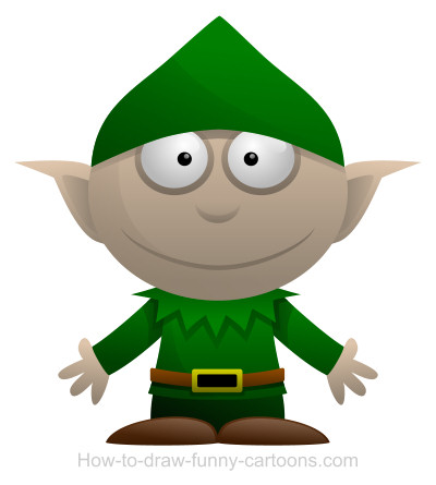 400x445 Drawing An Elf Cartoon