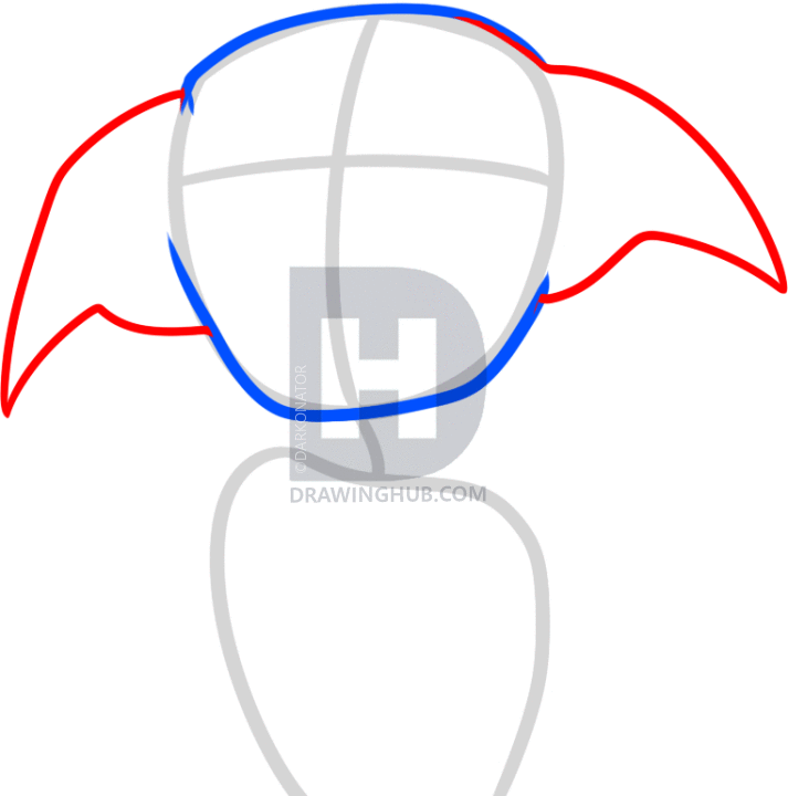 713x720 How To Draw Dobby From Harry Potter, Step