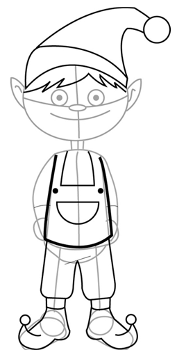255x503 How To Draw Santa's Christmas Elf With Step