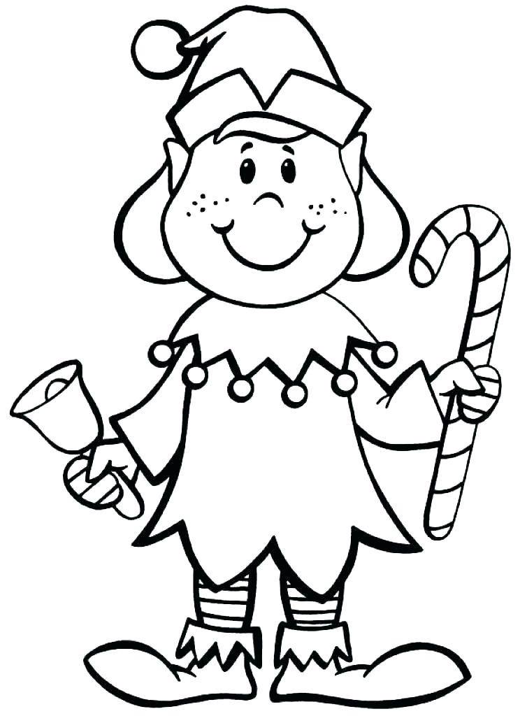 754x1024 Cute Elf Coloring Pages