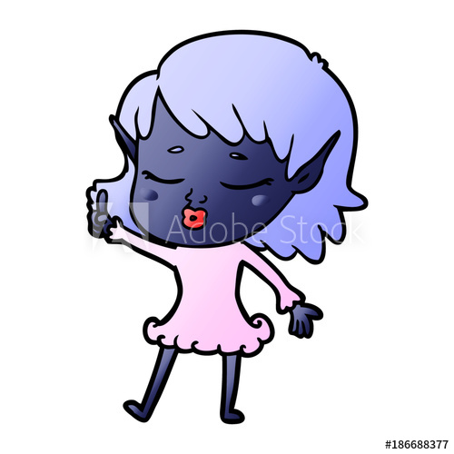 500x500 Pretty Cartoon Elf Girl With Question