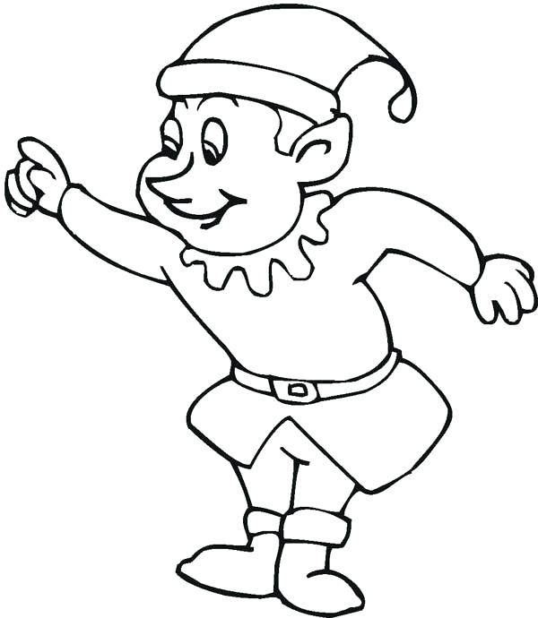 600x690 Coloring Pages Elf Coloring Pages Girl