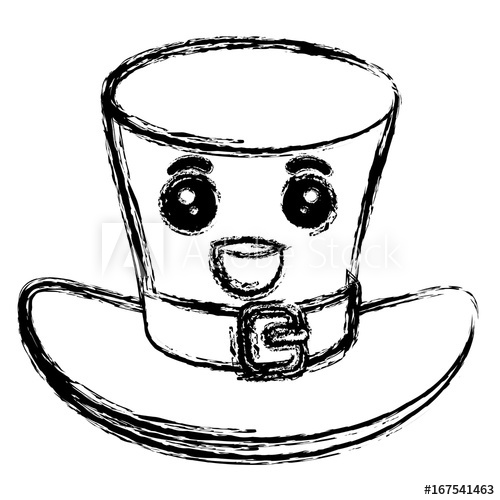 500x500 Irish Elf Hat Saint Patrick Celebration Kawaii Character Vector