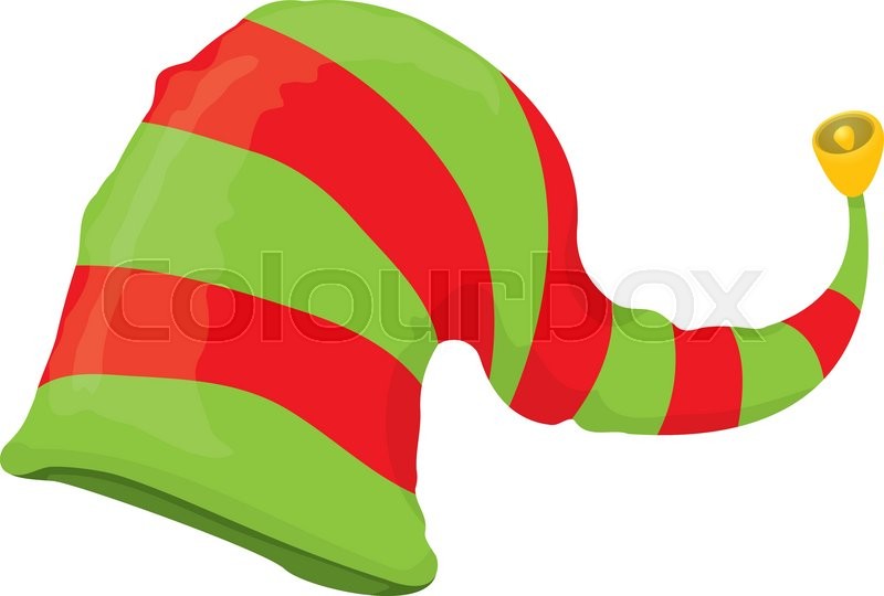 800x540 Cartoon Green Christmas Elf Hat Stock Vector Colourbox