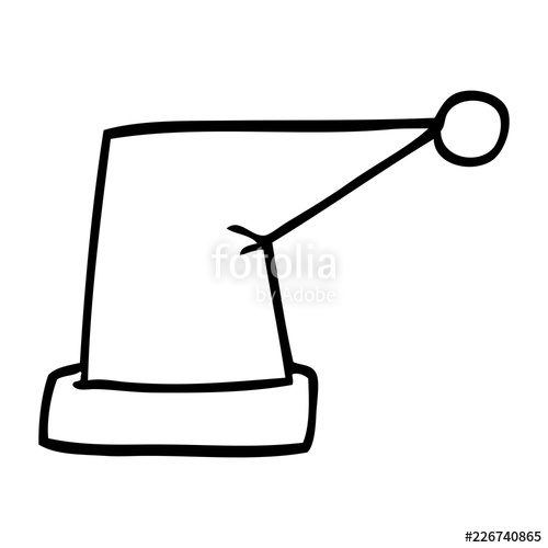 500x500 Line Drawing Cartoon Elf Hat Stock Image And Royalty Free Vector