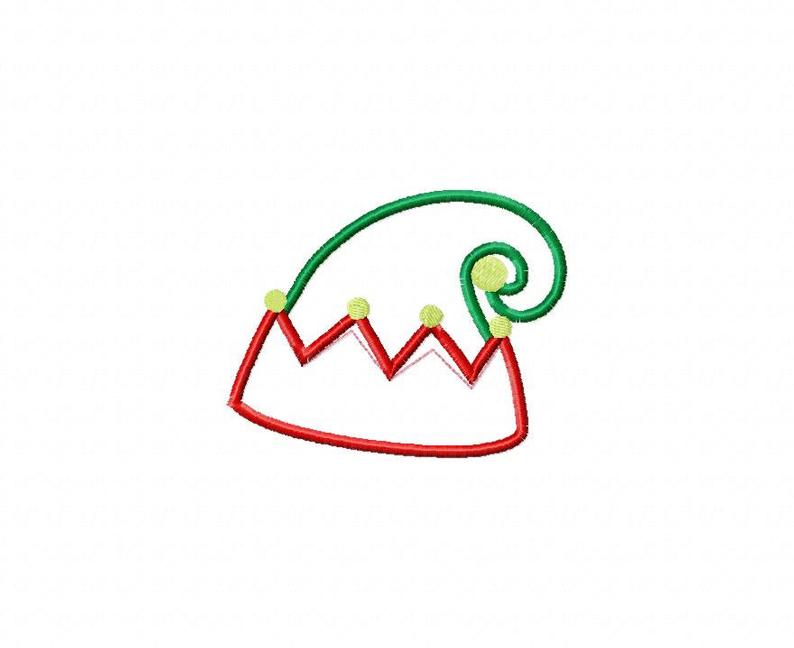 794x648 Christmas Elf Hat Applique Machine Embroidery Design Sizes Etsy