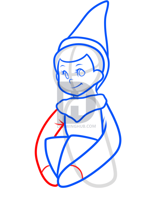519x720 How To Draw The Elf On The Shelf, Step