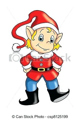 314x470 Christmas Elf Drawing Running