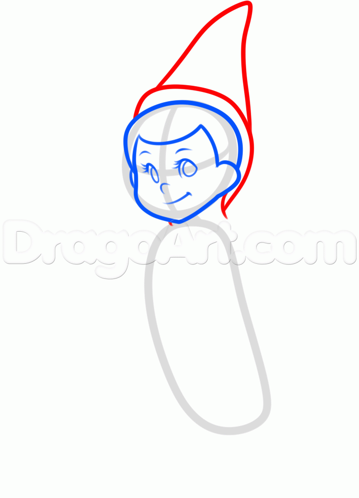 738x1023 How To Draw The Elf On The Shelf Step Christmas