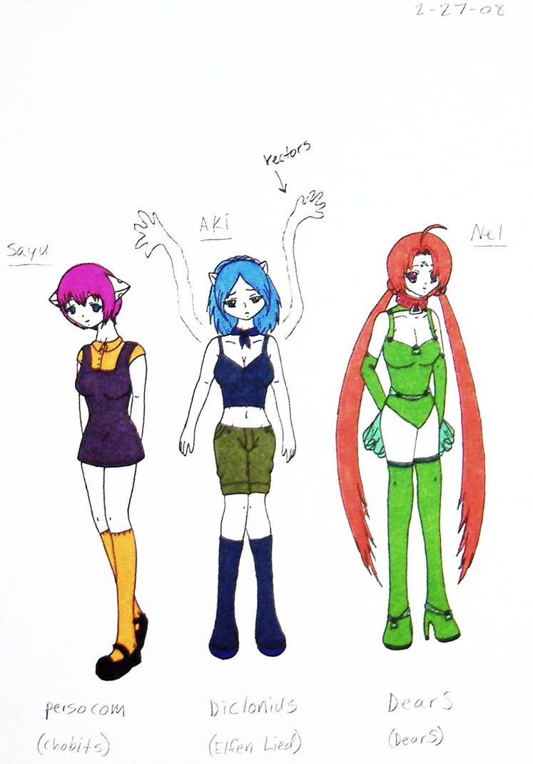 747x1069 Persocom, Diclonius, And Dears