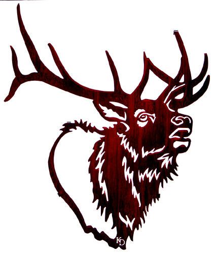 430x500 elk head clip art elk head drawing pictures for pta metal