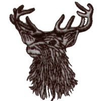 200x200 Elk Head Line Drawing