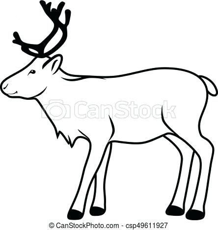 444x470 drawings of reindeer reindeer v simple reindeer drawing step