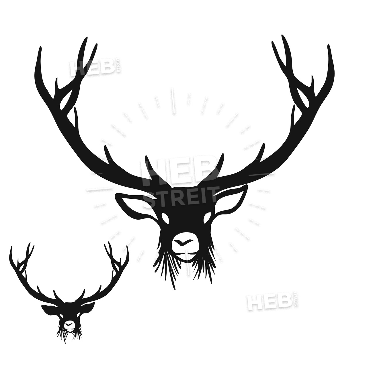 1280x1280 Huge Collection Of 'how To Draw A Deer Head Silhouette' Download