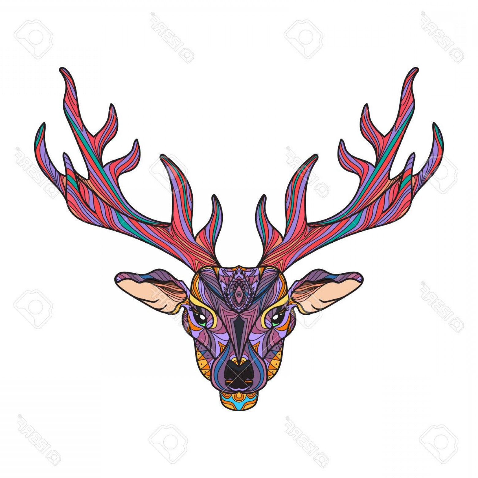 1560x1560 Vector Elk Head Drawings Sohadacouri