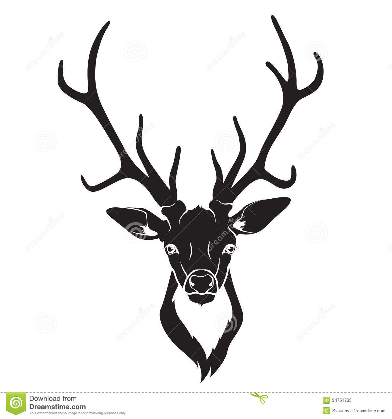 1300x1390 Collection Of 'deer Skull Silhouette Vector' Download More Than