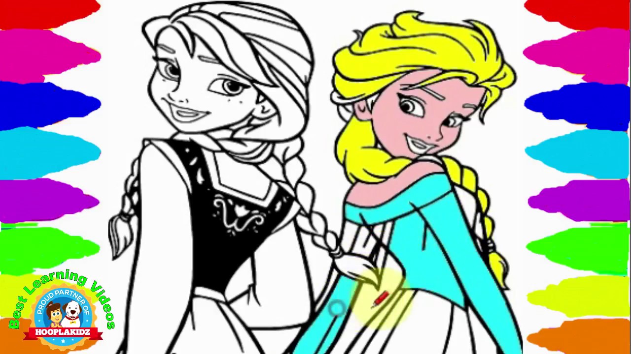 1280x720 Coloring Pages Disney Frozen Princess Elsa Anna Drawing Pages