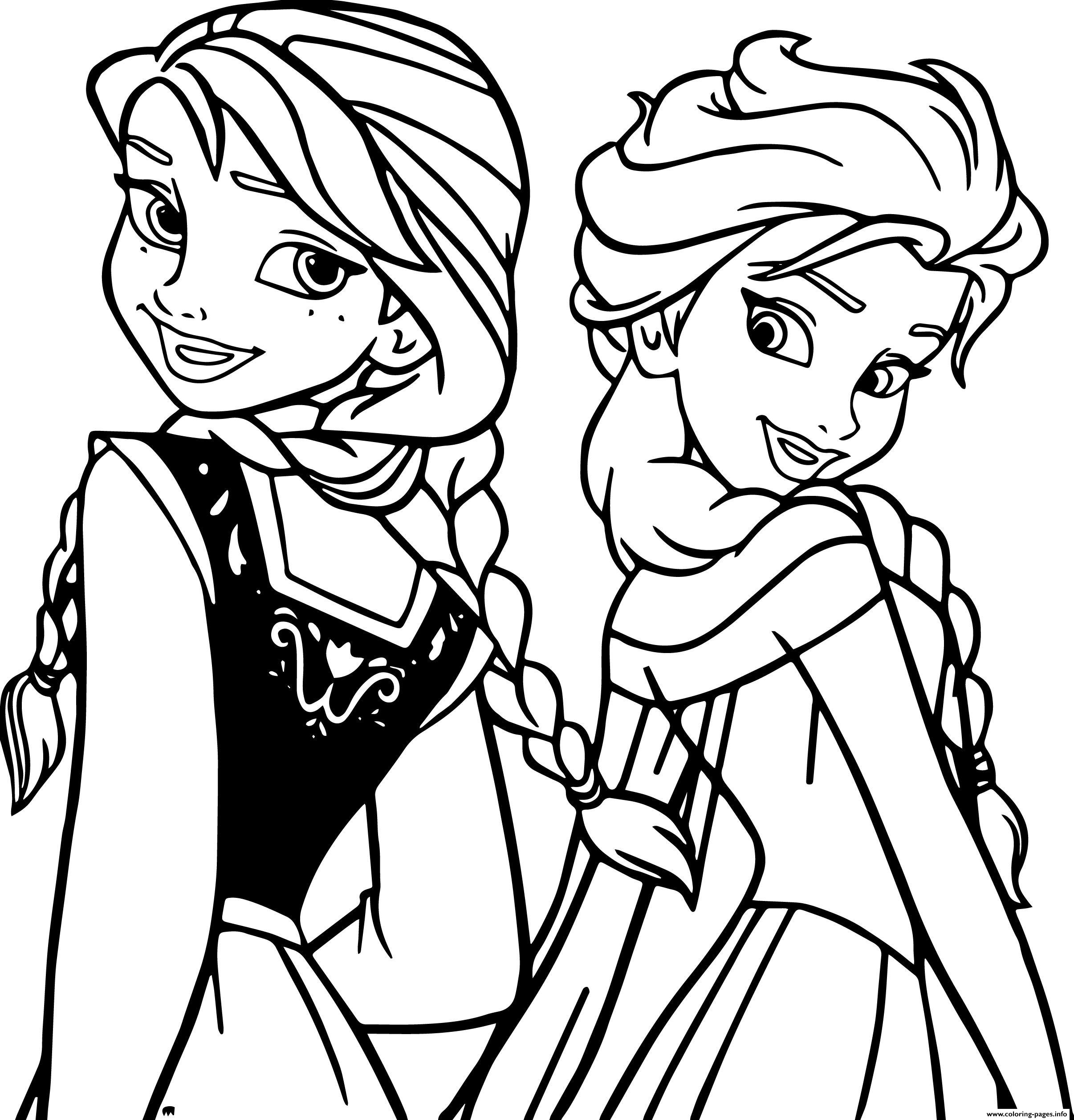 Elsa And Anna Drawing | Free download on ClipArtMag