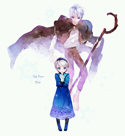 Elsa And Jack Frost Drawing