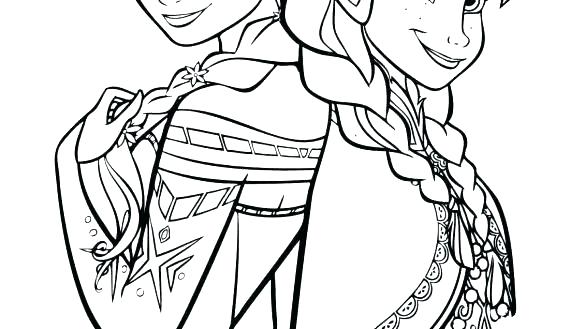 585x329 Frozen Elsa And Anna Coloring Pages