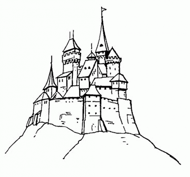 625x580 Hd Elsa Castle Frozen Coloring Pages Drawing