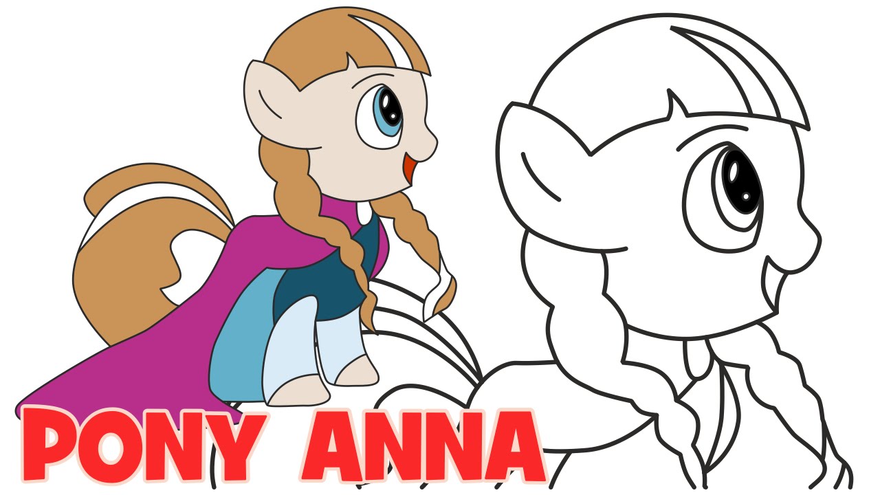 1280x720 How To Draw Pony Anna Frozen Step