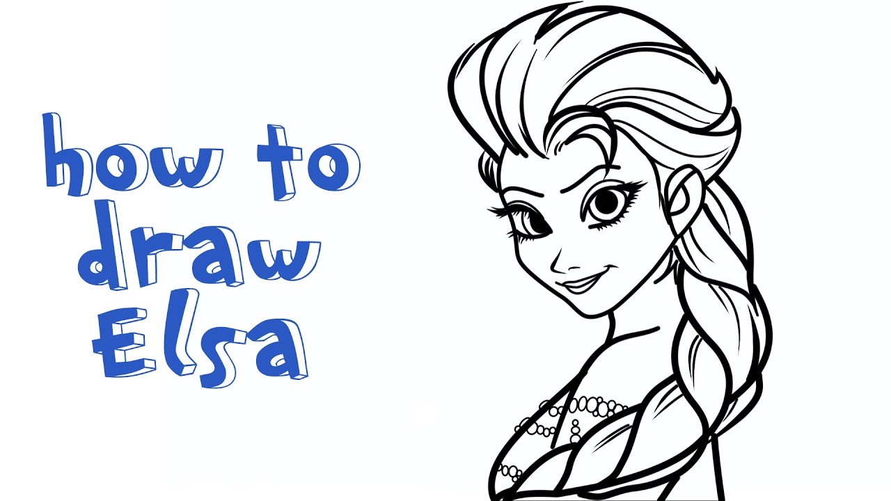 1280x720 Painting Elsa Learn To Draw For For Kids Step