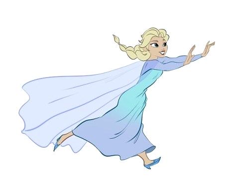 500x372 Elsa Drawing Art Elsa Dress Drawing Step
