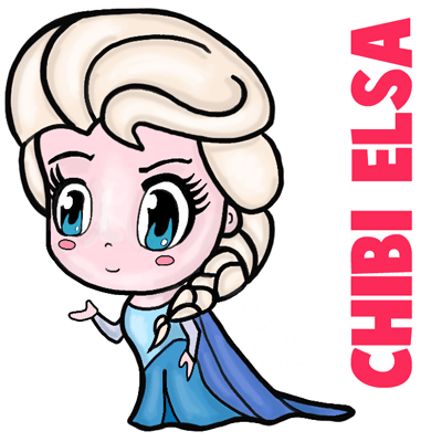 400x400 How To Draw Chibi Elsa Step
