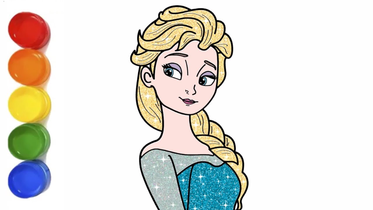 1280x720 How To Draw Elsa Drawing And Coloring Princess For Kids